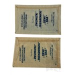 II RP - Two Paper Bags After Thimbles with a Colorful Advertising Imprint "Bipods and Preparations Falcon Warsaw".