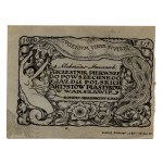Post. XX century, Warsaw - Document of the Name of the Participant of the First General Meeting of Polish Artists
