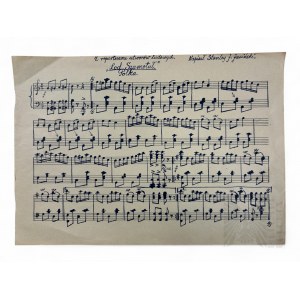 Ręczny Zapis Nutowy, Utwór “Łod Szamotuł”, Stanley J. Jasiński (Stanisław Jasiński)