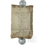 1774, Strzegom - Notarial Document, Letter with Seal