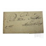 1774, Strzegom - Document notarié, lettre avec sceau