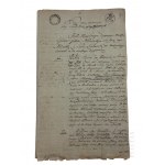 1812, Gosty - Notarial document, Purchase of a Windmill.