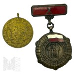 PRL - Legitymacja Członkowska Towarzystwo Przyjaźni Polsko-Radzieckiej (Polish-Soviet Friendship Society Membership Card); Badges for Long Years of Work in the Mining Industry, Medal for the 10th Anniversary of the People