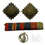 PSZnZ Miniature Armoured Shoulder, Medal and Star Barebones for the 1939-1945 War and Two British Officer