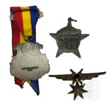 Badge Set: U.S. Police Badge, March of La Ferrere 1969 (France), USSR Military Aviation Badge.