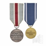 PRL Set of Two Medals Defense War Medal and Medal for the Oder, Neisse and Baltic Sea Ribbon Copies.
