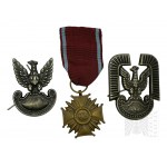 PRL Infantry Eagle, Air Force Eagle and Bronze Cross of Merit.