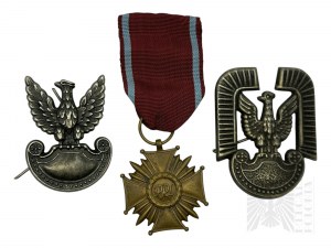 PRL Infantry Eagle, Air Force Eagle and Bronze Cross of Merit.