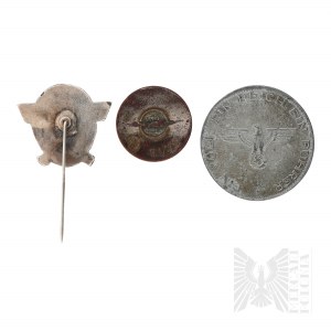 Third Reich - Two Pins and a Commemorative Coin, COPY.