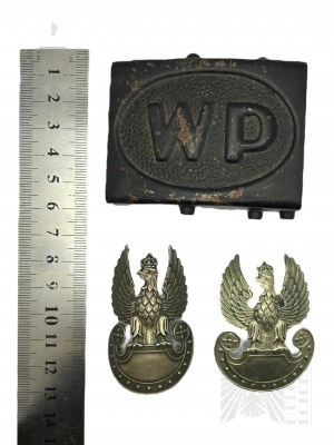 Third Republic of Poland - Buckle for WP Military Belt, Two Land Cap Eagles pattern 93.
