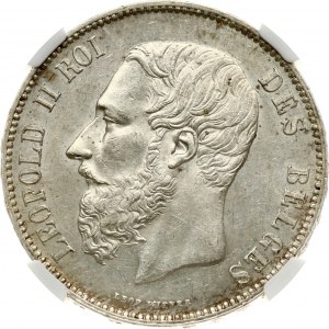 Belgium 5 Francs 1873 NGC MS 61
