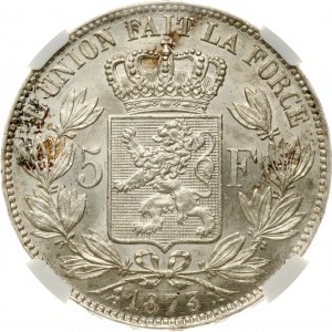 Belgium 5 Francs 1873 NGC MS 61