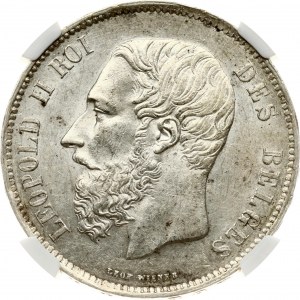 Belgium 5 Francs 1873 NGC MS 61