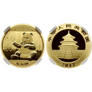 China 100 Yuan 2017 Panda NGC MS 70 TOP POP