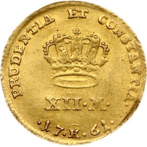 Denmark 12 Mark 1761 K;W