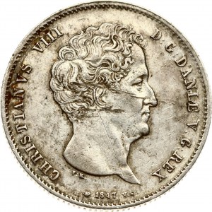 Denmark Rigsbankdaler / 30 Schilling 1847 VS