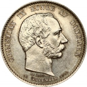 Denmark 2 Kroner 1888 Anniversary of Reign