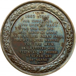 Medaglia della Danimarca 1888 per commemorare il Giubileo d'Argento