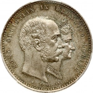Denmark 2 Kroner 1892 CS Golden Wedding PCGS MS 63