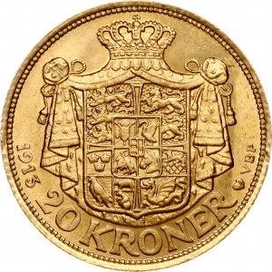 Denmark 20 Kroner 1913 VBP