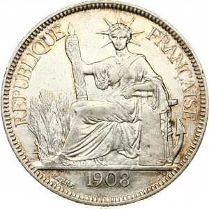 French Indochina Piastre 1908 A