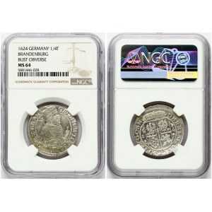 Germania Brandeburgo-Prussia Ort 1624 (R2) NGC MS 64