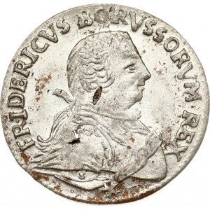 Německo Prusko 6 Groscher 1752 E S