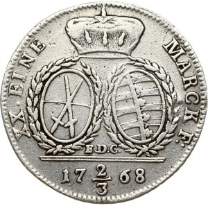 Germany Saxony 2/3 Taler 1768 EDC