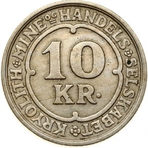 Grónsko 10 korun 1922 (1926) Ivigtut Cryolite Mining