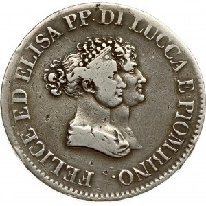Italien Lucca 5 Franchi 1805