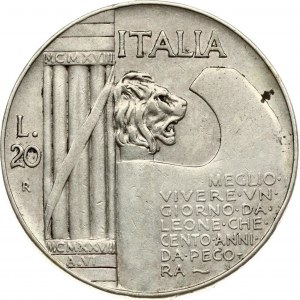 Italien 20 Lire 1928 R Jahrestag des Endes des Ersten Weltkriegs