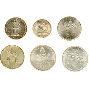 Italien Vatikanstadt 5 - 1000 Lire 1934-1982 Päpste des XX Jahrhunderts Satz Los von 6 Münzen