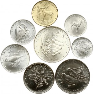 Italia Città del Vaticano 1 - 500 Lire 1970 Set di 8 monete
