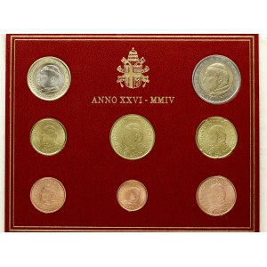Italia Città del Vaticano 1 Euro Cent - 2 Euro 2004 R Set di 8 monete