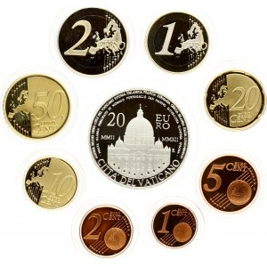 Italia Città del Vaticano 1 Euro Cent - 20 Euro 2012 R Set di 9 monete