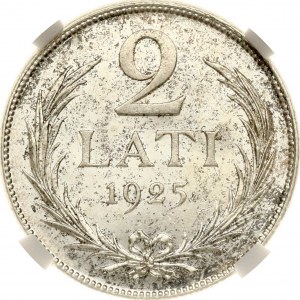 Latvia 2 Lati 1925 NGC MS 64