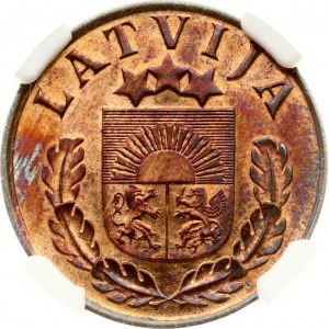 Latvia 2 Santimi 1939 NGC MS 64 RB