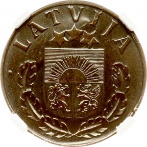 Latvia 2 Santimi 1939 NGC UNC DETAILS
