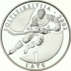 Latvia 1 Lats 2001 Ice Hockey