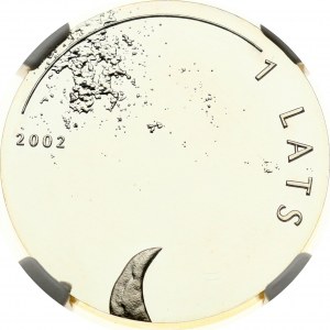 Lettland 1 Lats 2002 Glücksmünze NGC PF 64 ULTRA CAMEO
