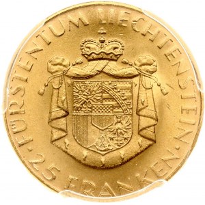 Liechtenstein 25 Franken 1961 National Bank PCGS MS 66