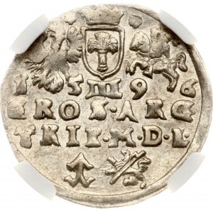Lithuania Trojak 1596 Vilnius (RR) NGC AU 58
