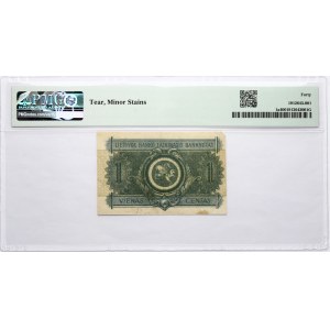 Litva 1 centas 1922 PMG 40 Extrémne jemná