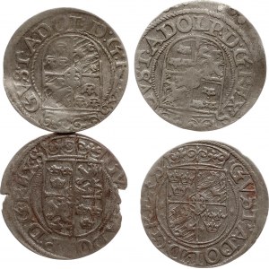 Livonia Swedish Poltorak 1623-1624 Riga Lot of 4 coins
