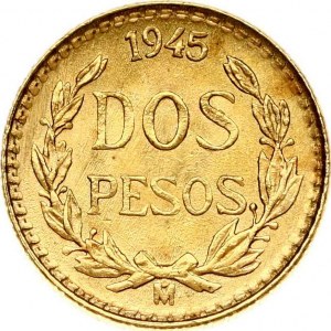 Mexico 2 Pesos 1945 Mo