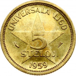 Netherlands 5 Steloj Esperanto 1959