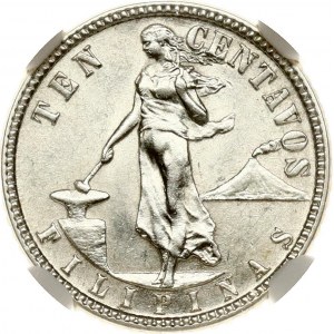 Philippines 10 Centavos 1944 D NGC MS 61
