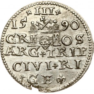 Poland Trojak 1590 Riga