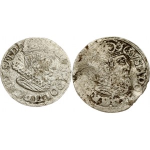 Poland Trojak 1632? Elblag Lot of 2 coins