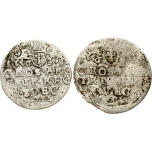 Poland Trojak 1632? Elblag Lot of 2 coins